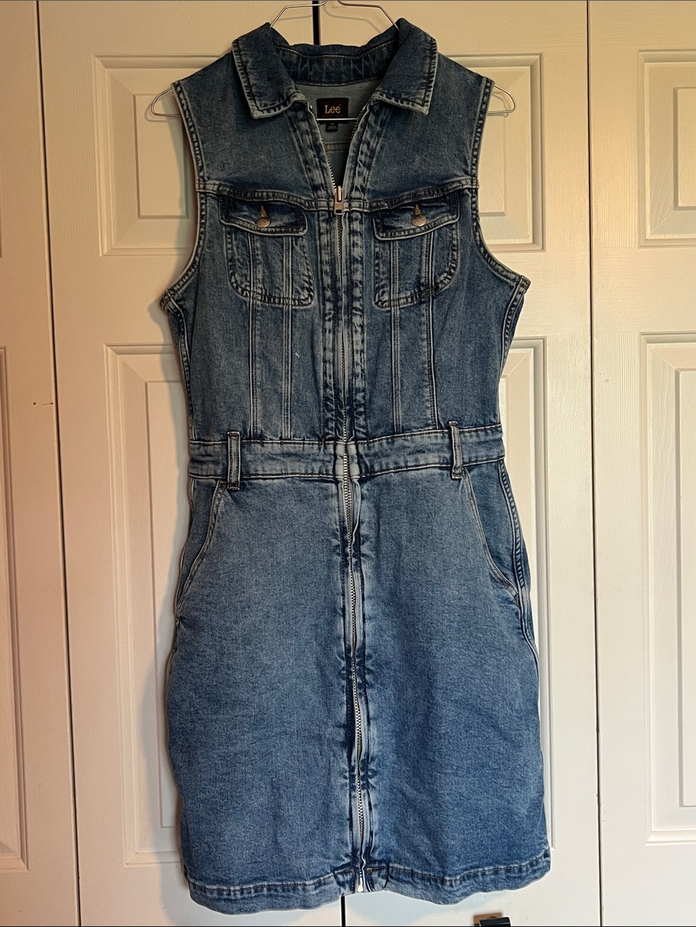 NWOT Lee 70’s Retro Unionall Denim Dress Medium